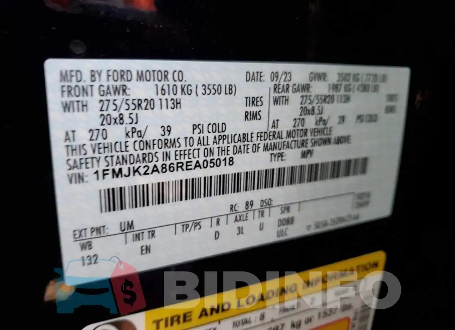 1FMJK2A86REA05018 Photo# 13