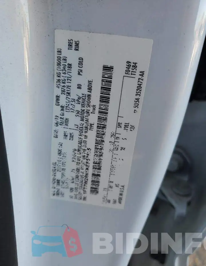 1FT7W2B65KEF57535 Photo# 12