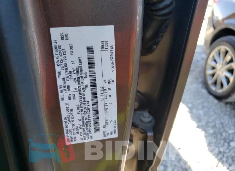 1FT7W2BT3KEC61774 Photo# 12