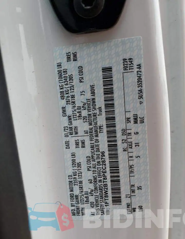 1FT8W2BT8PEC28796 Photo# 12