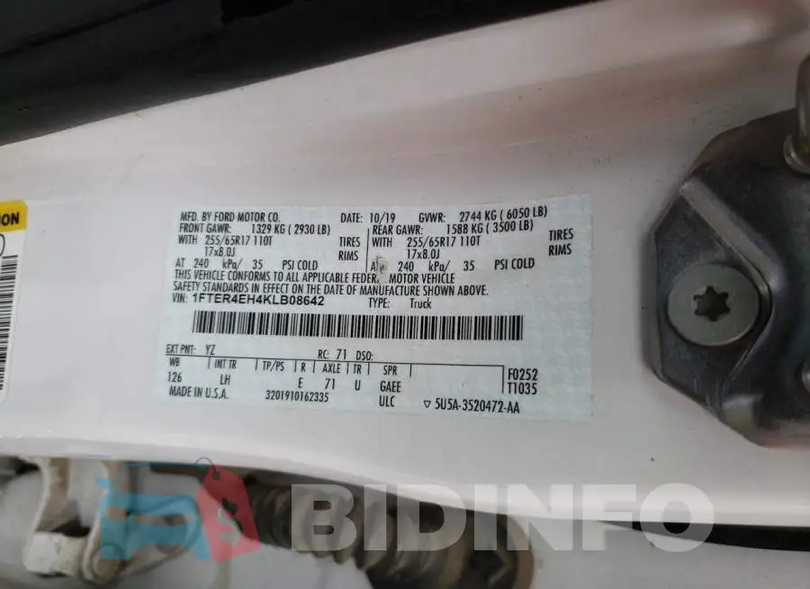 1FTER4EH4KLB08642 Photo# 12