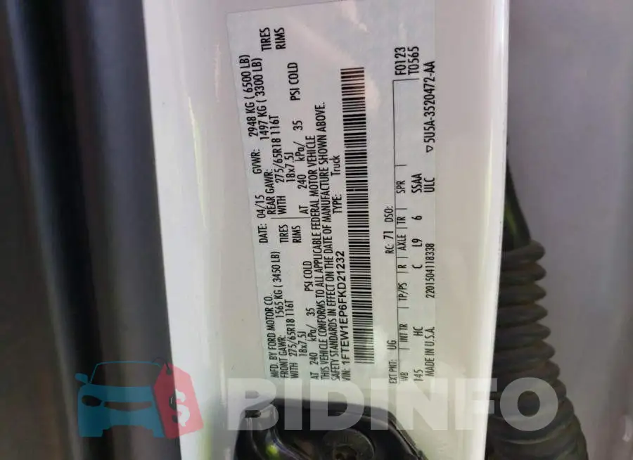 1FTEW1EP6FKD21232 Photo# 14