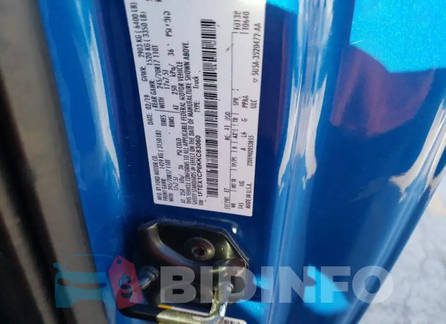1FTEX1CP6KKC83060 Photo# 12