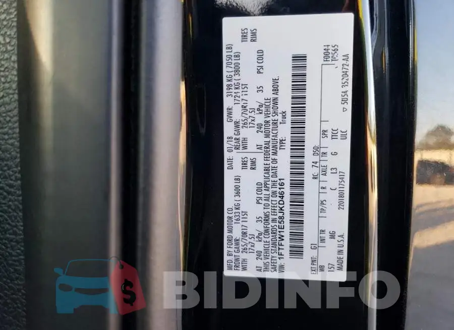 1FTFW1E58JKD46161 Photo# 12
