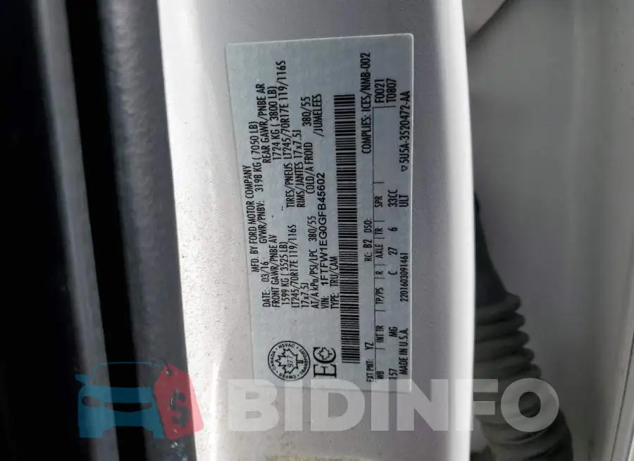 1FTFW1EG0GFB45602 Photo# 12