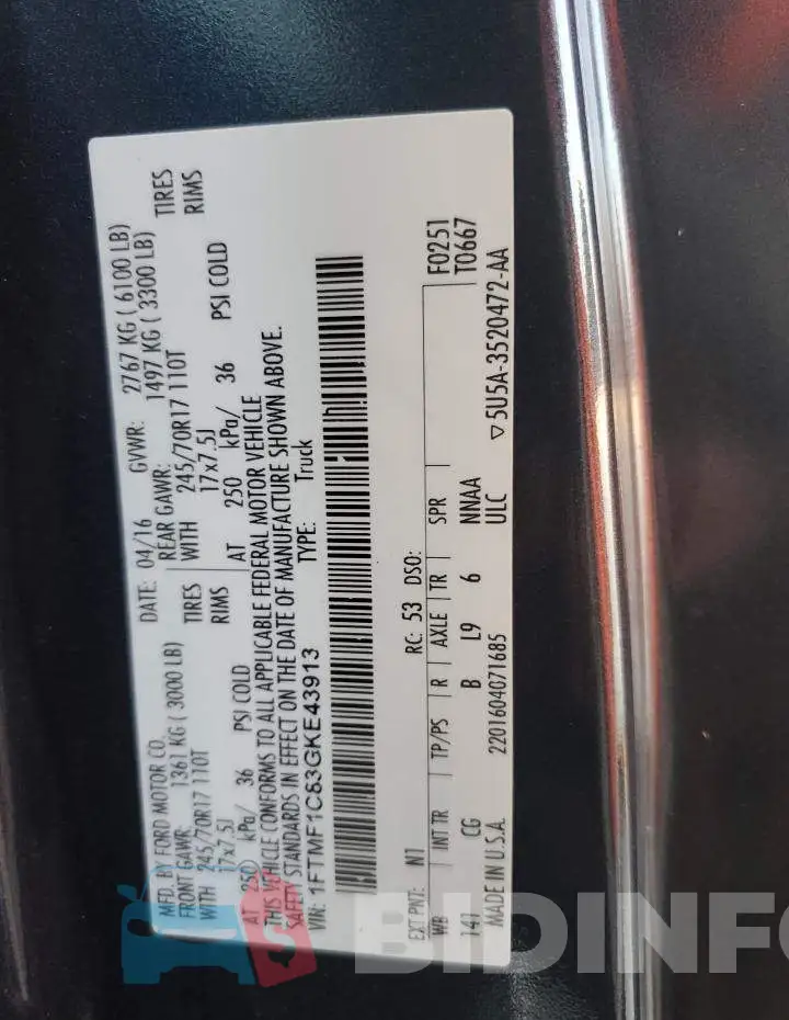 1FTMF1C83GKE43913 Photo# 12