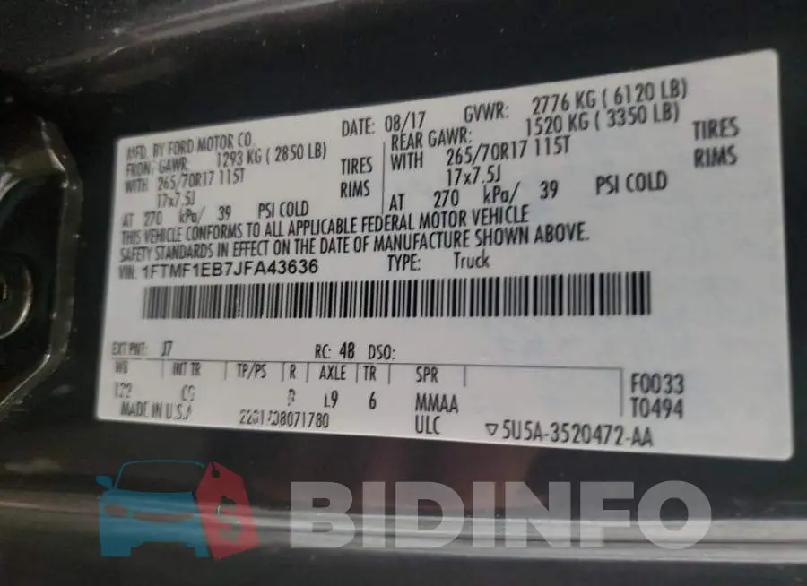 1FTMF1EB7JFA43636 Photo# 12