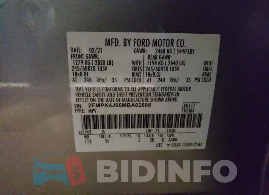 2FMPK4J96MBA02686 Photo# 13