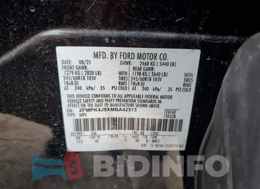 2FMPK4J9XMBA42513 Photo# 13