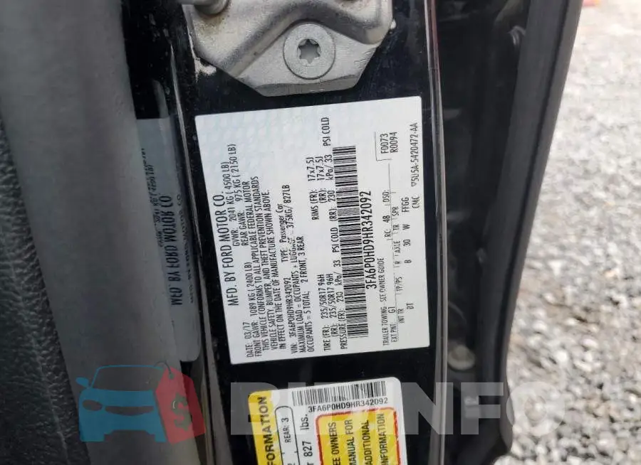3FA6P0HD9HR342092 Photo# 12