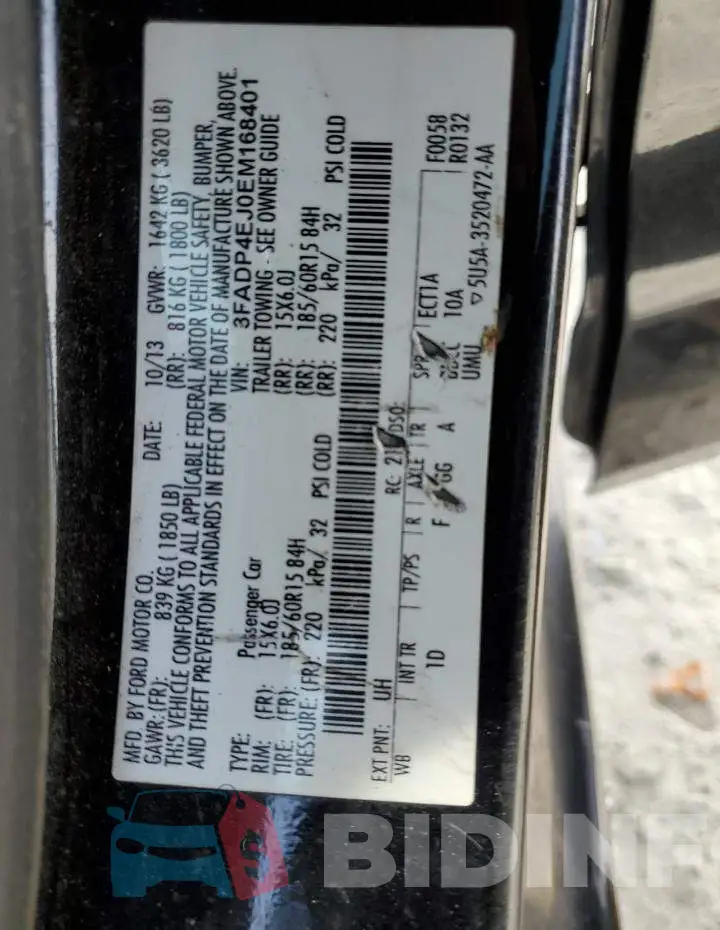 3FADP4EJ0EM168401 Photo# 12