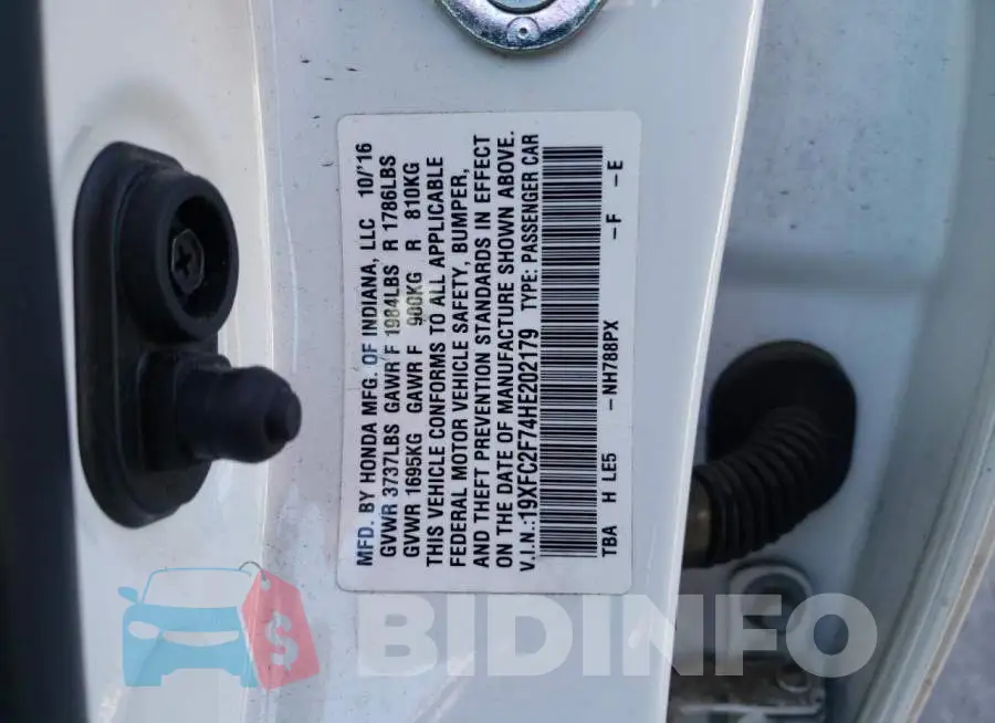 19XFC2F74HE202179 Photo# 12