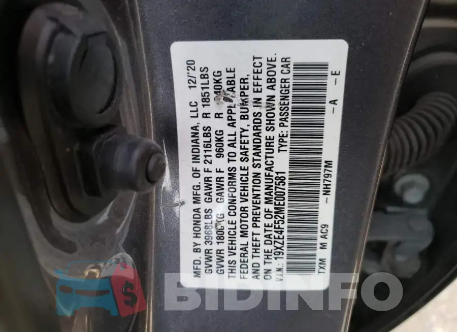 19XZE4F52ME007581 Photo# 12