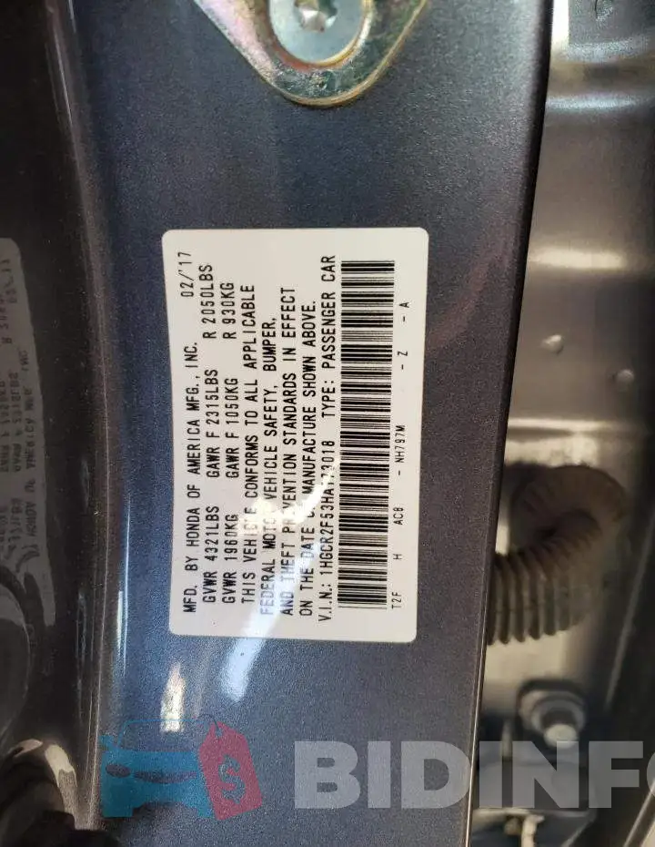 1HGCR2F53HA173018 Photo# 12