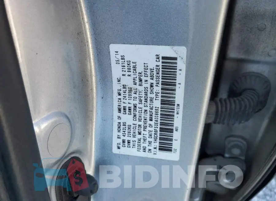 1HGCR6F50EA008692 Photo# 12