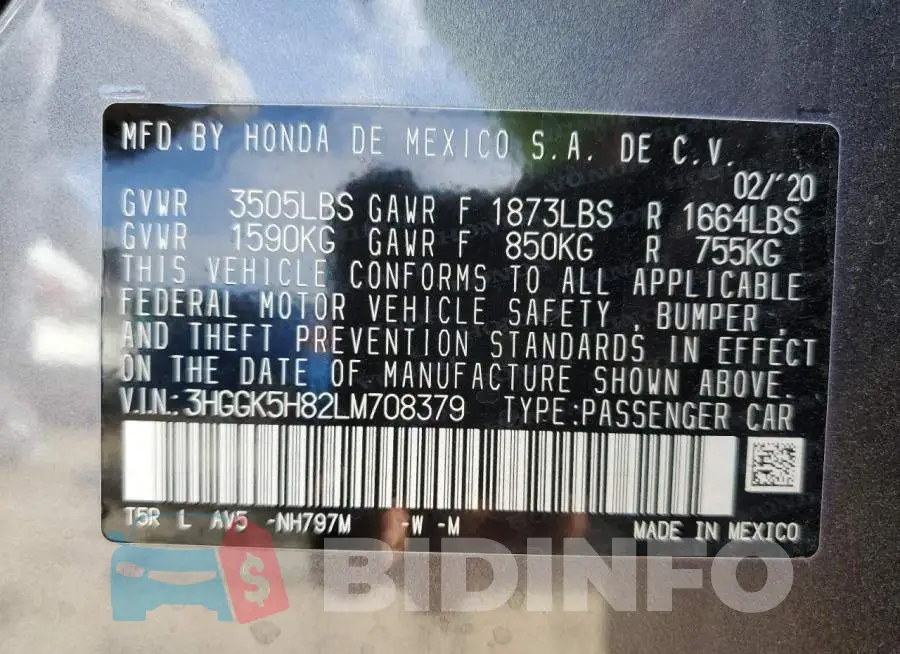 3HGGK5H82LM708379 Photo# 12