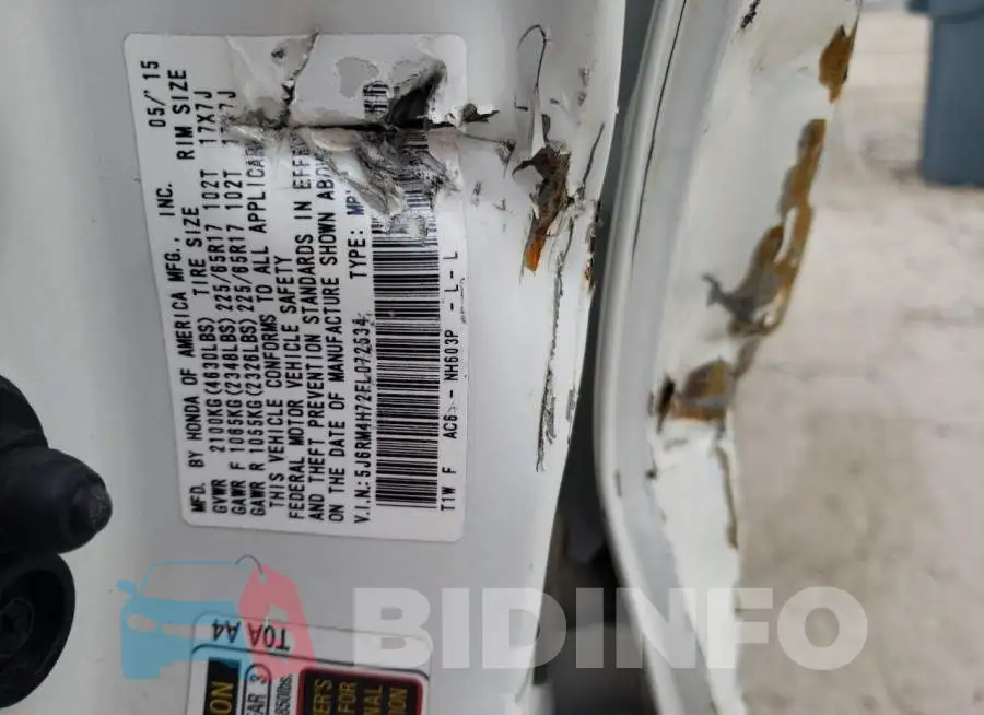 5J6RM4H72FL072534 Photo# 12
