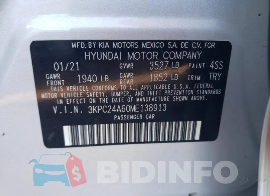 3KPC24A60ME138913 Photo# 12
