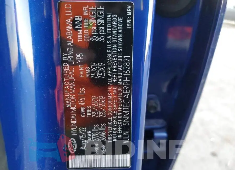 5NMJECAE9PH162821 Photo# 13