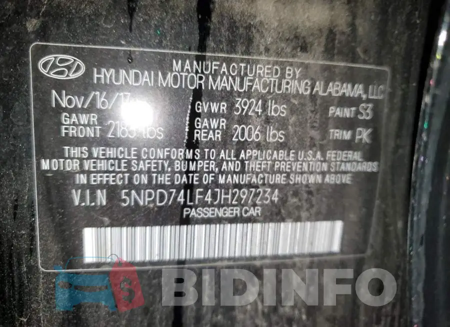 5NPD74LF4JH297234 Photo# 12