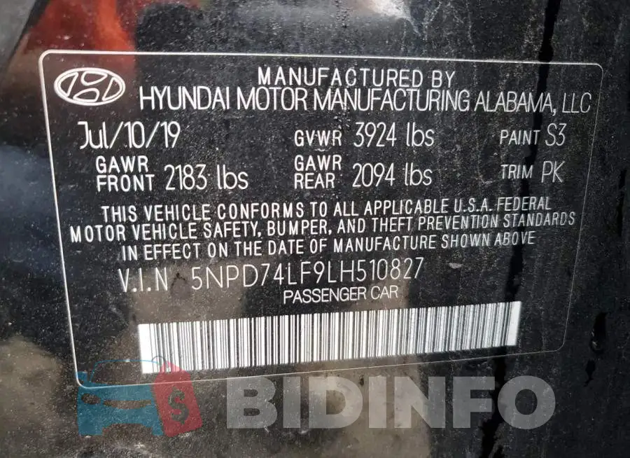 5NPD74LF9LH510827 Photo# 12