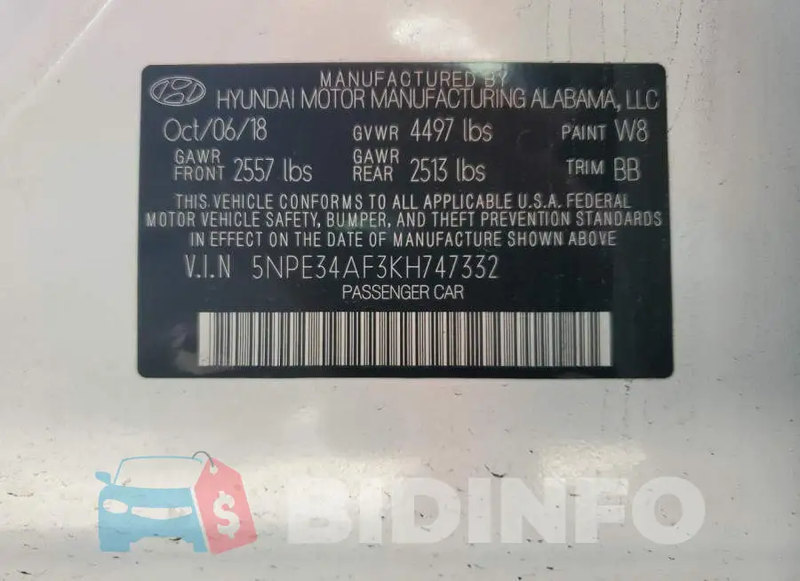 5NPE34AF3KH747332 Photo# 12