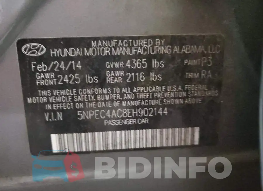 5NPEC4AC8EH902144 Photo# 12
