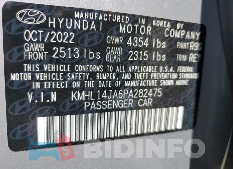 KMHL14JA6PA282475 Photo# 13
