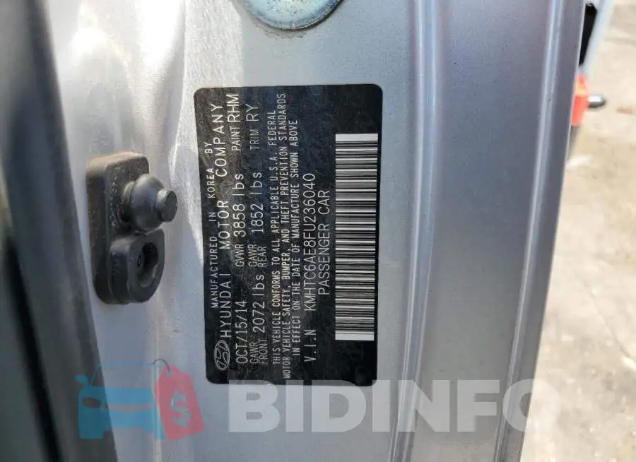 KMHTC6AE8FU236040 Photo# 13