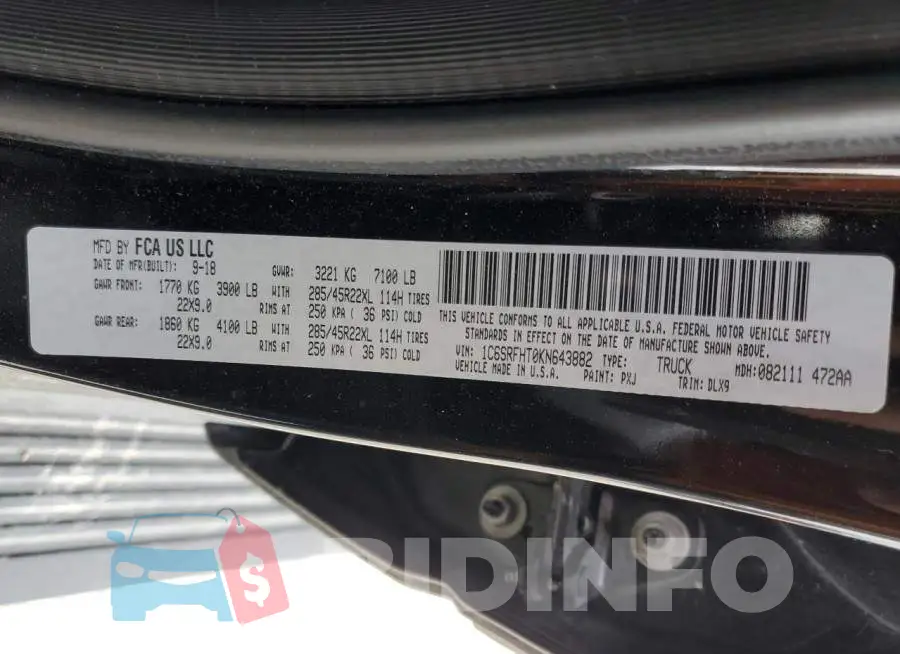 1C6SRFHT0KN643882 Photo# 12