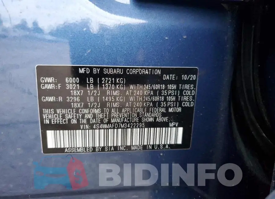 4S4WMAFD7M3422295 Photo# 14