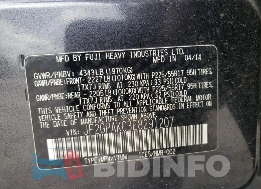 JF2GPAKC3E8291207 Photo# 12