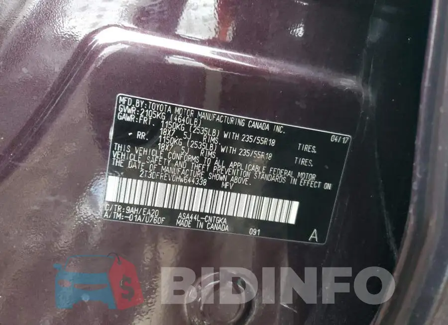 2T3DFREV0HW644338 Photo# 12