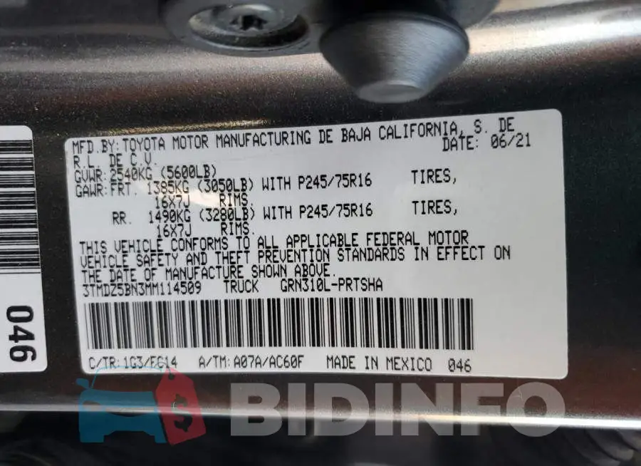 3TMDZ5BN3MM114509 Photo# 13