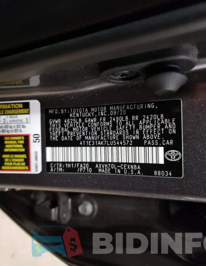 4T1E31AK7LU544572 Photo# 13
