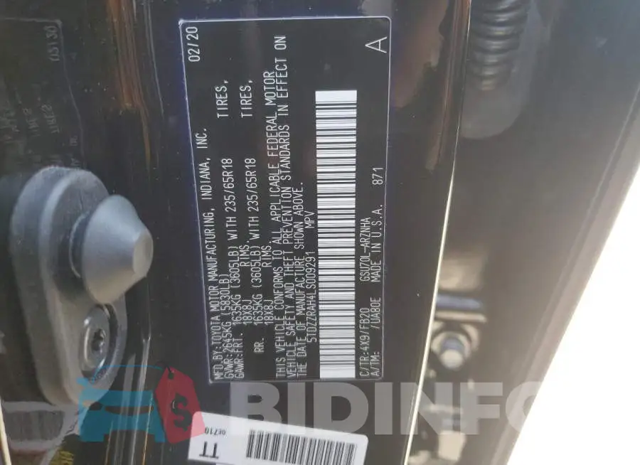 5TDZZRAH4LS009291 Photo# 12
