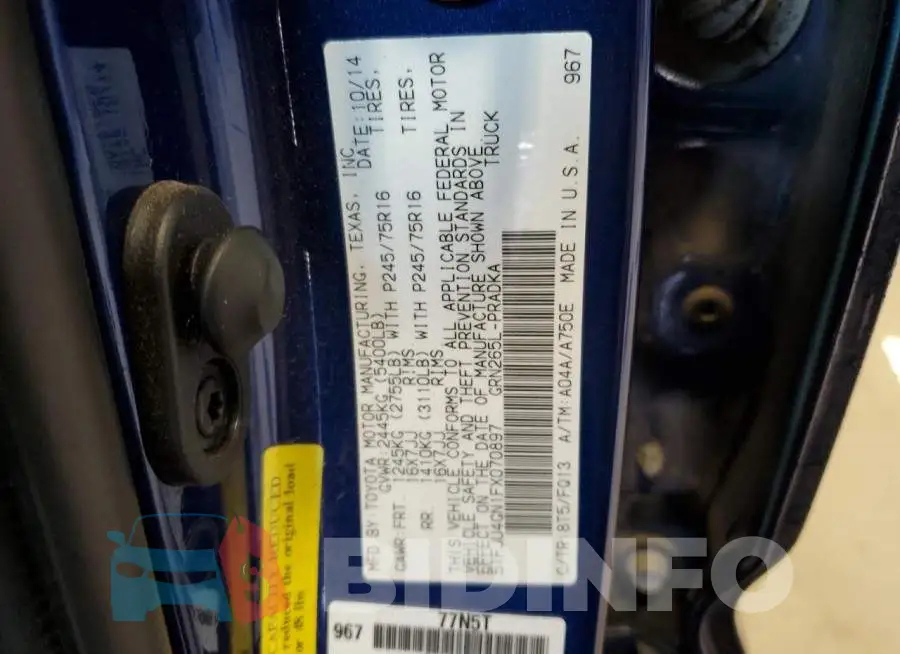 5TFJU4GN1FX070897 Photo# 13