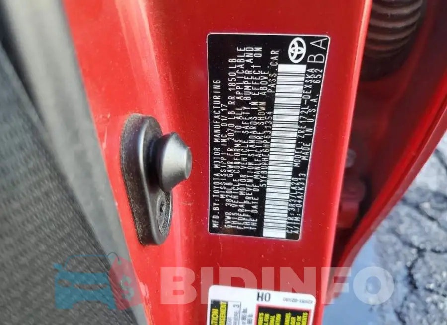 5YFBURHE6HP631354 Photo# 12