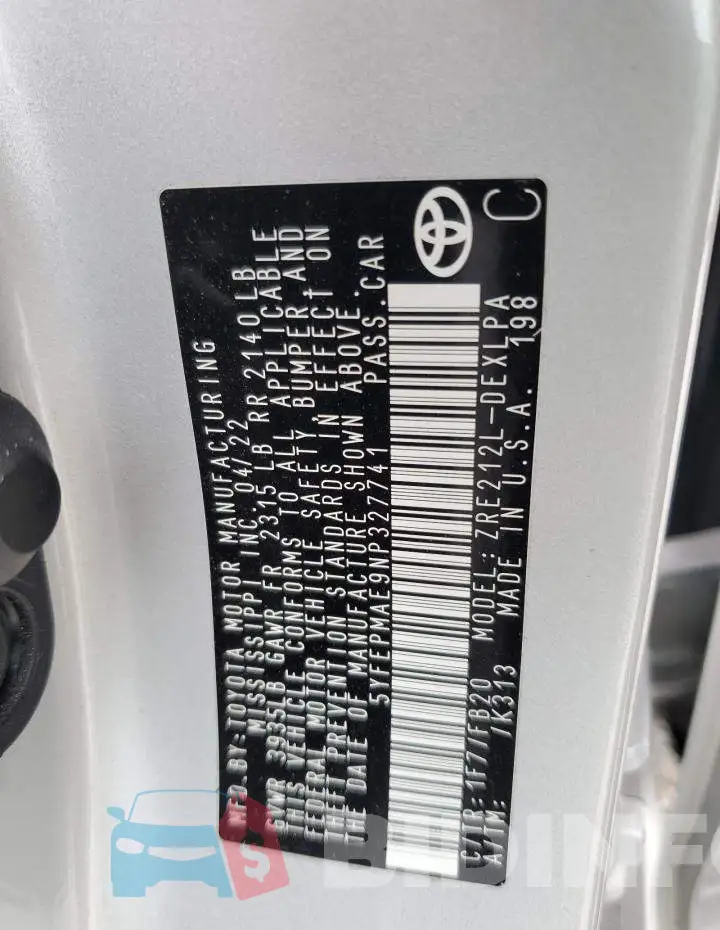 5YFEPMAE9NP327741 Photo# 12