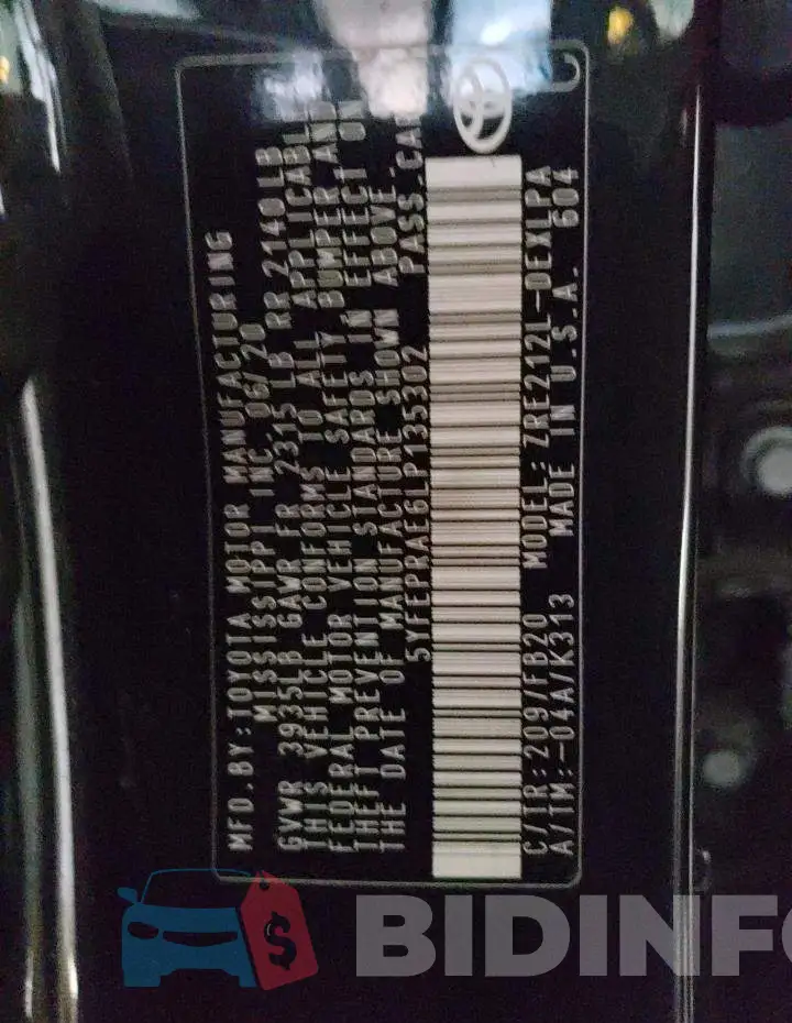 5YFEPRAE6LP135302 Photo# 13