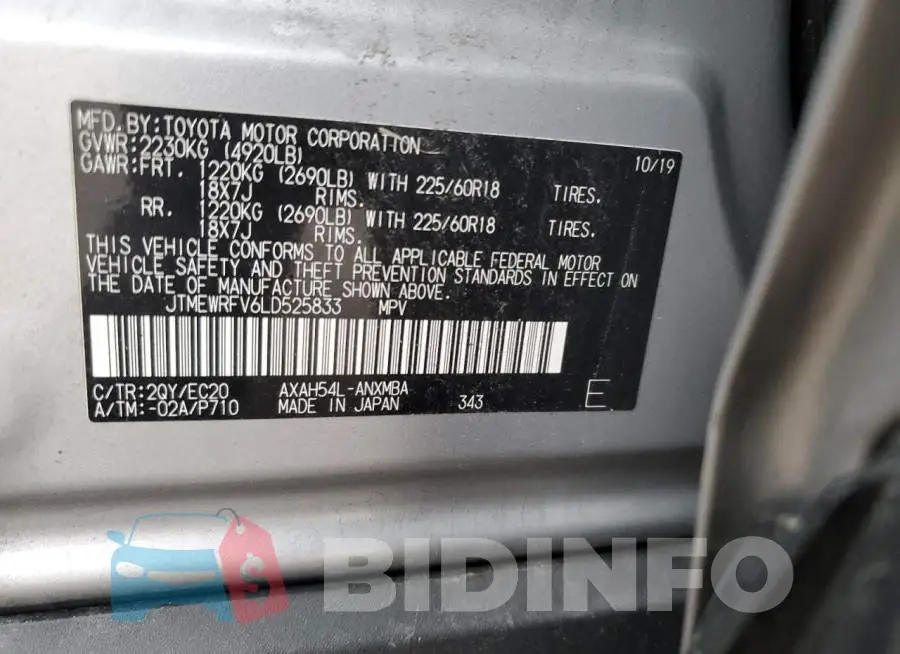 JTMEWRFV6LD525833 Photo# 12