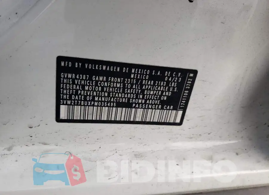 3VW2T7BUXPM035495 Photo# 12