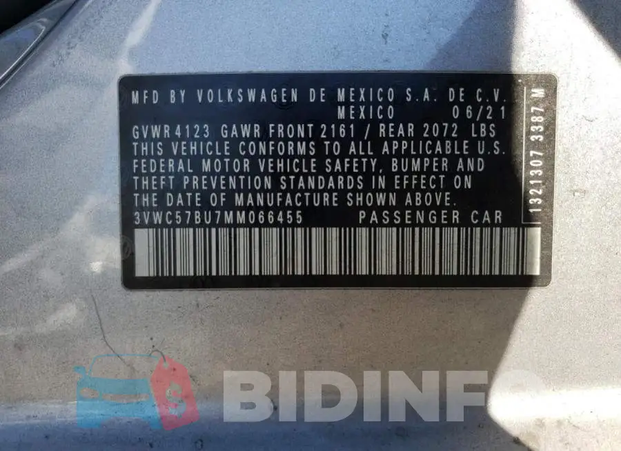 3VWC57BU7MM066455 Photo# 12