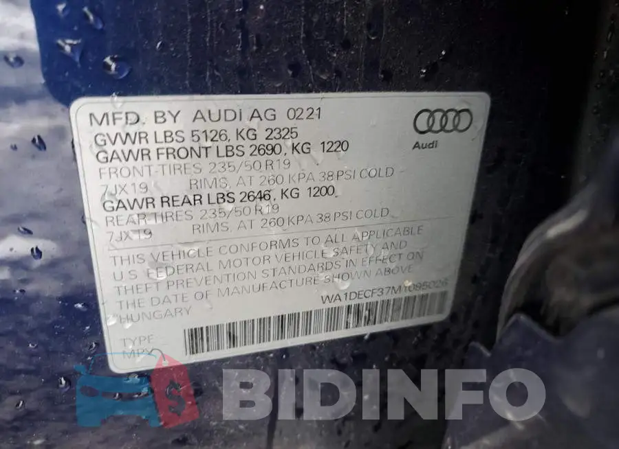 WA1DECF37M1095026 Photo# 12