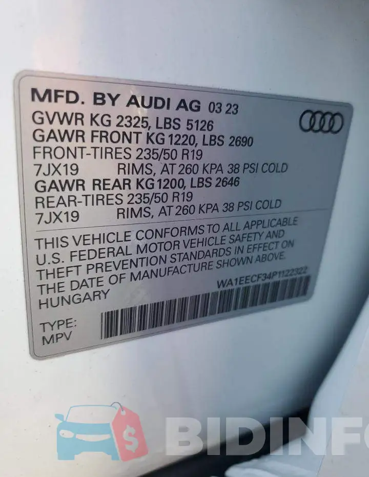 WA1EECF34P1122322 Photo# 14