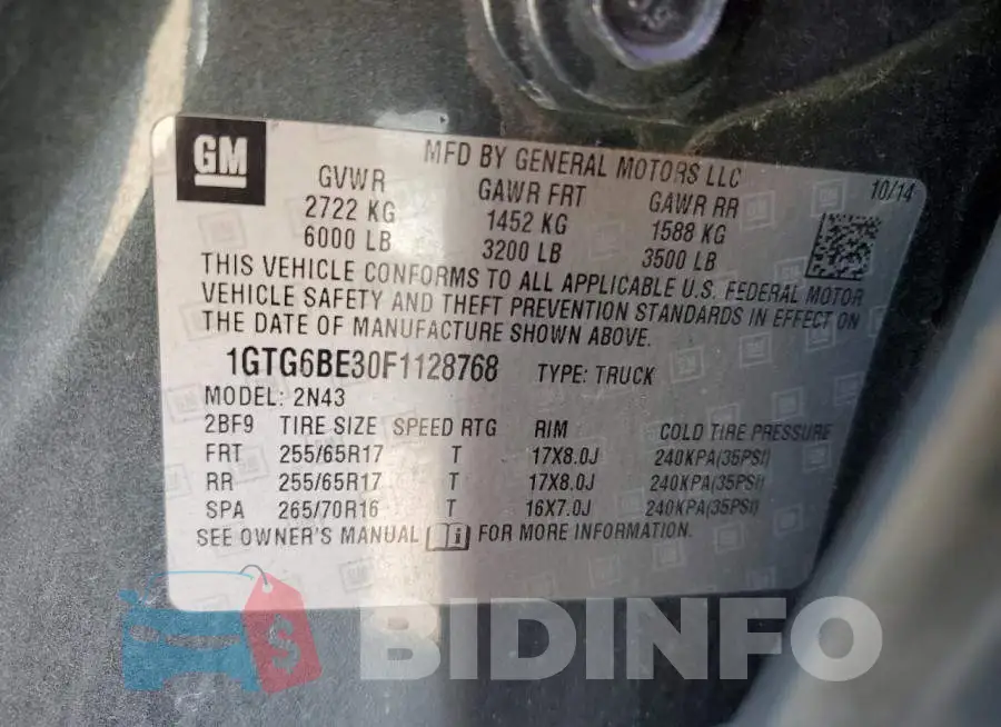 1GTG6BE30F1128768 Photo# 12