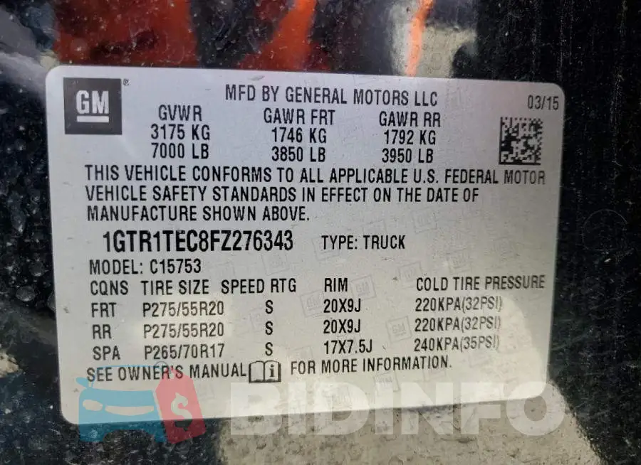 1GTR1TEC8FZ276343 Photo# 12