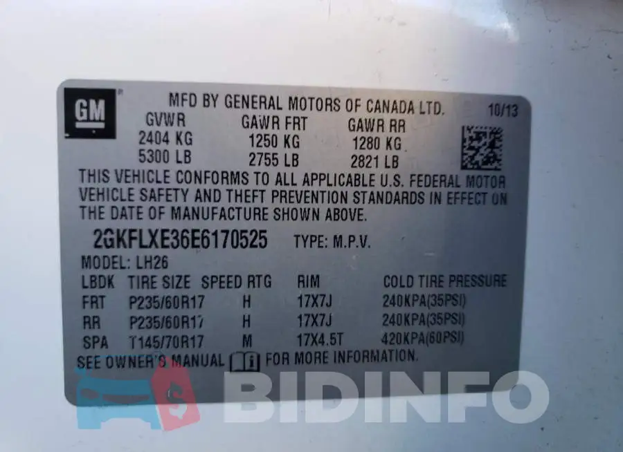 2GKFLXE36E6170525 Photo# 12