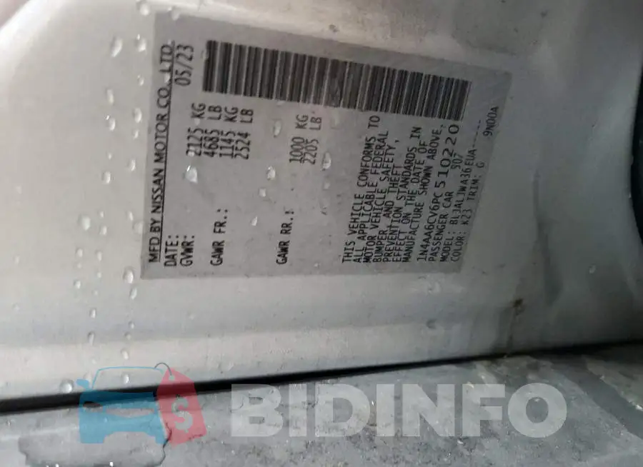 1N4AA6CV6PC510220 Photo# 13