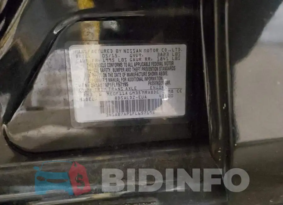 3N1AB7AP1FL657195 Photo# 12